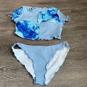 Unique style two piece swimwear